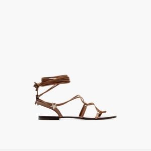 Massimo Dutti brown gladiator sandals sz. 6.5
